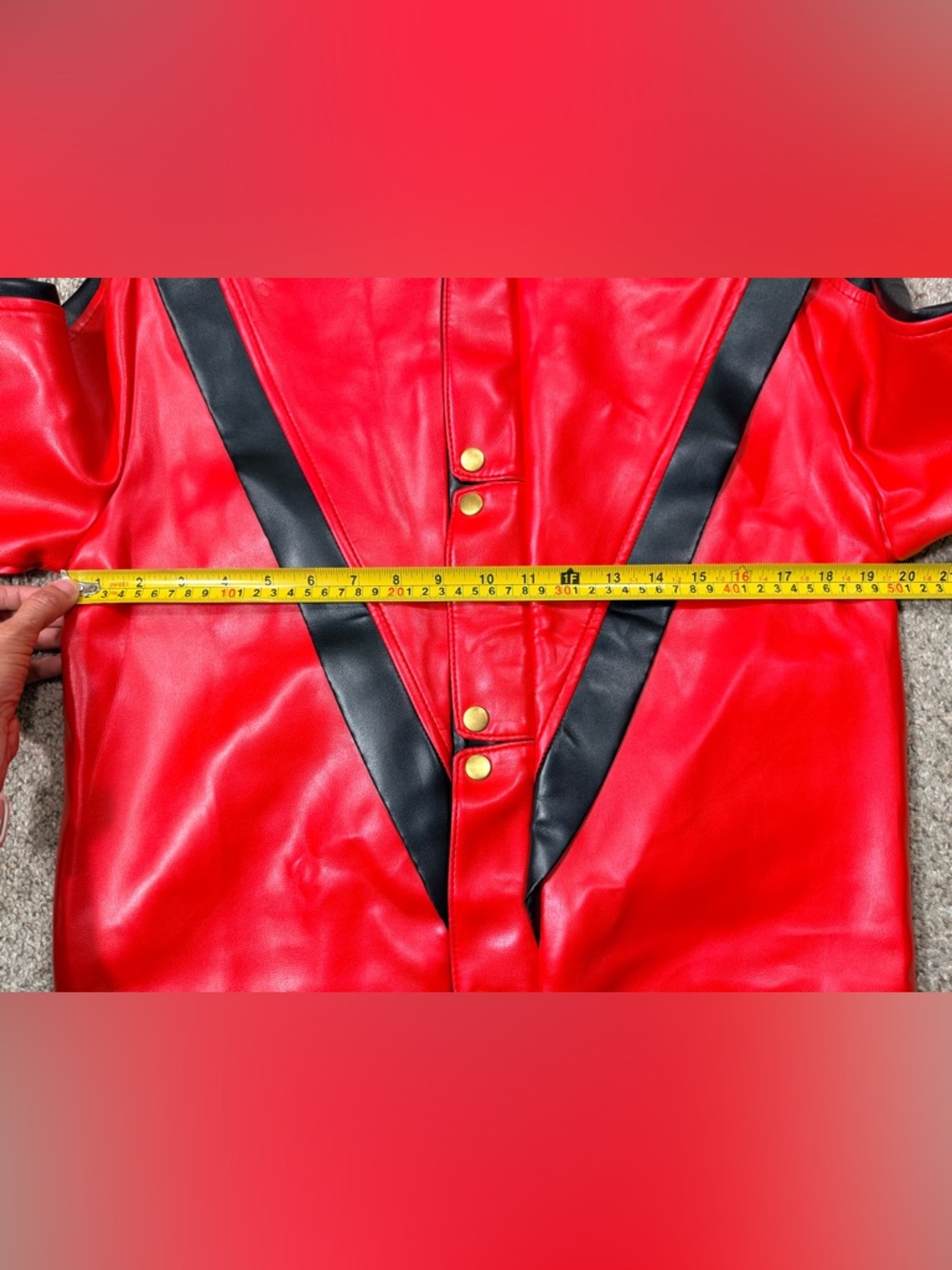 Charades Michael Jackson Thriller Jacket Red Custome Size Small - Picture 15 of 16